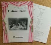 Festival Ballet programme 1951 Bristol Hippodrome Markova Dolin vintage 1950s